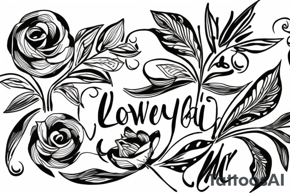 Lilly flower with Legacy Of Love written down the stem tattoo idea