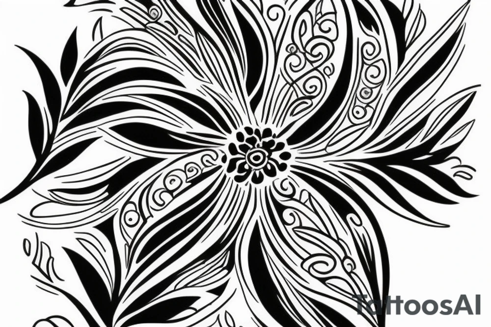 Lilly flower with Legacy Of Love written tattoo idea