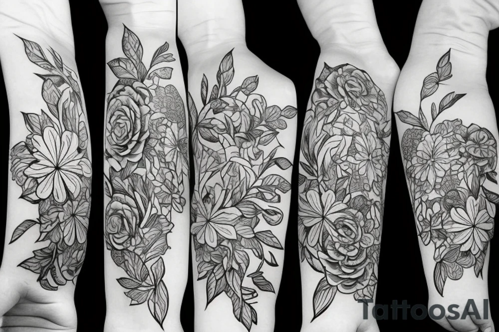 Lilly flower with Legacy Of Love written tattoo idea