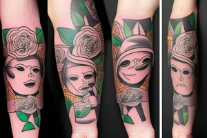 cartoon character the mole, suprised, broken bulb tattoo idea