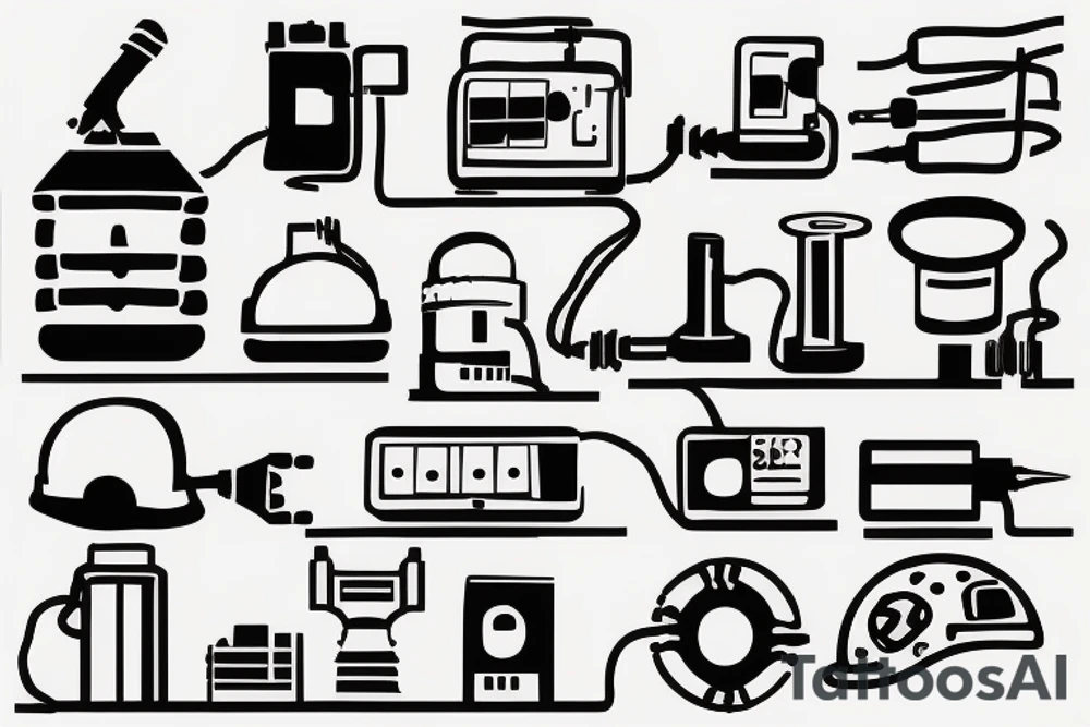 electrical at work in underground mine tattoo idea