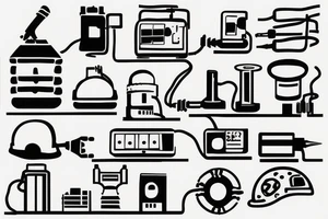 electrical at work in underground mine tattoo idea