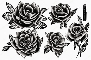 barbed wire flowers tattoo idea