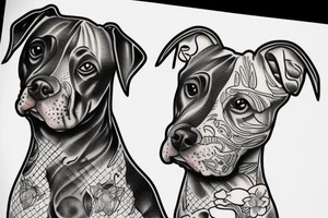 american staffordshire terrier tattoo idea