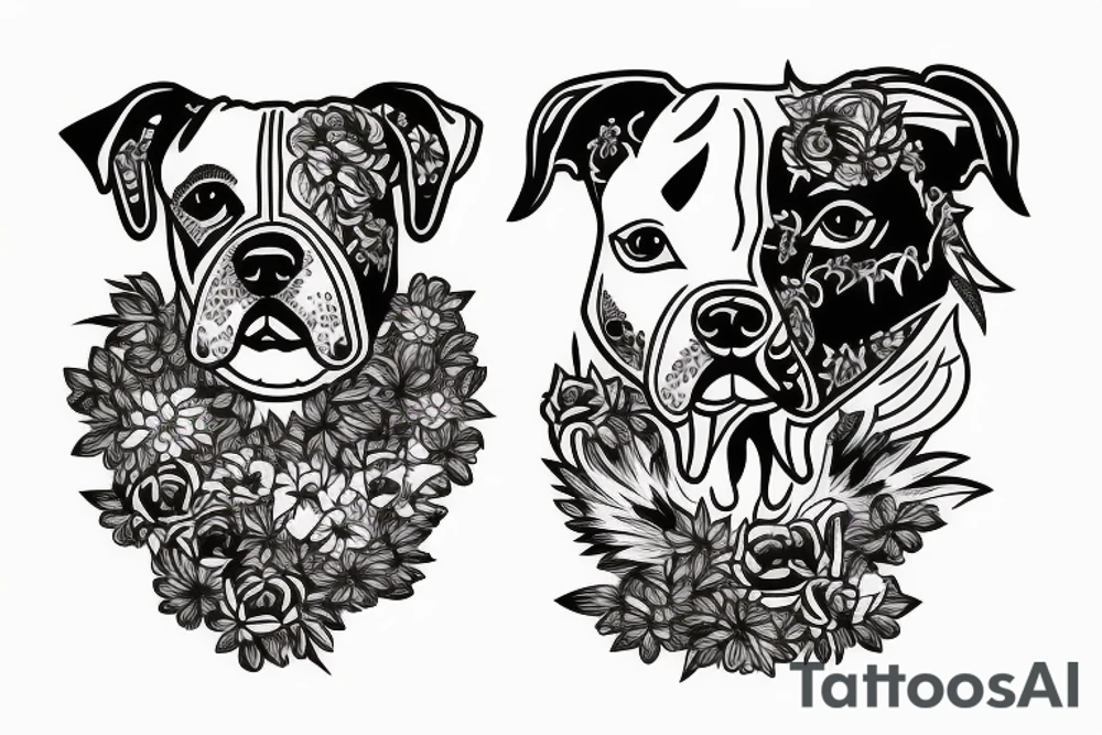 american staffordshire terrier tattoo idea