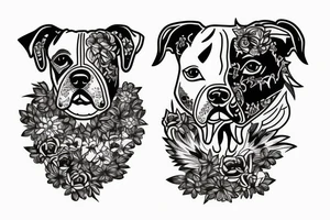 american staffordshire terrier tattoo idea