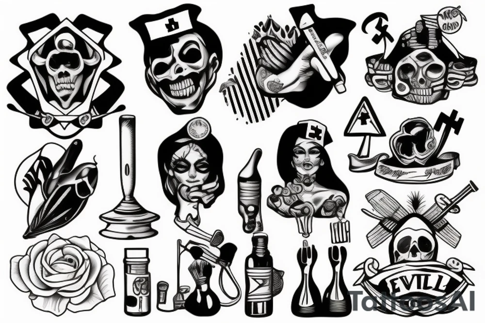 evil nurse tattoo idea