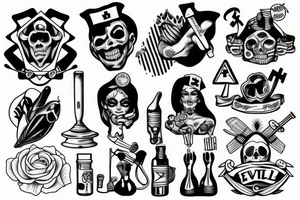 evil nurse tattoo idea
