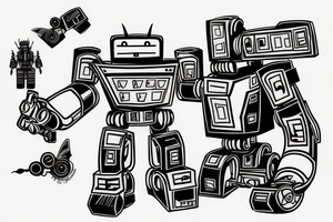 Transformer robot repairing itself tattoo idea
