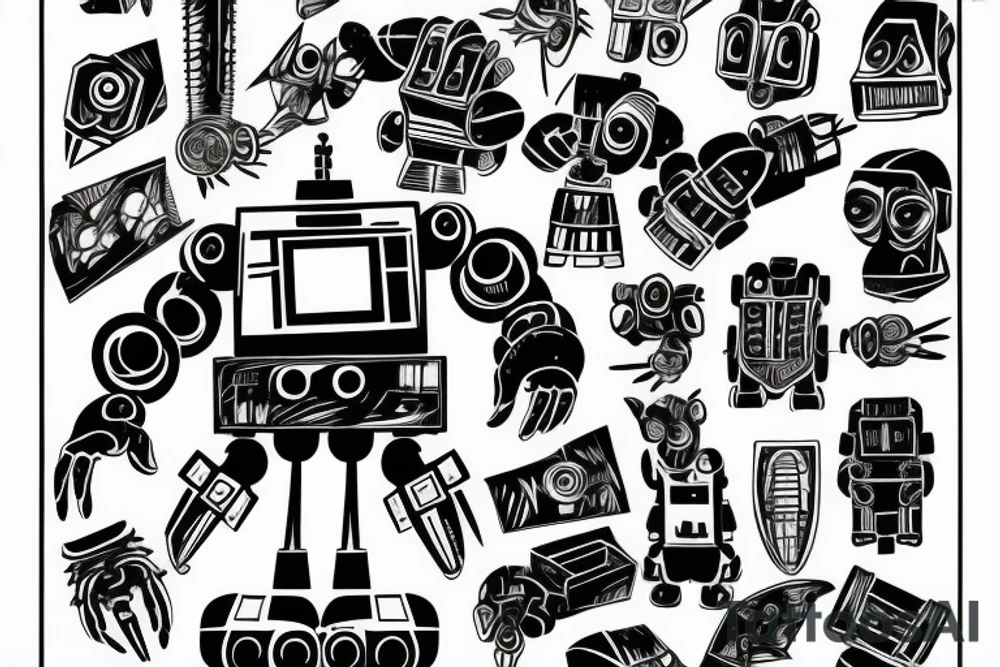 Transformer robot repairing itself tattoo idea