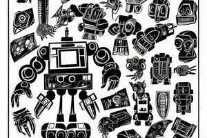 Transformer robot repairing itself tattoo idea