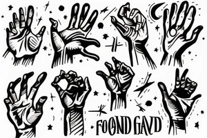 The hand of god point towards the work given with lights and clouds around tattoo idea