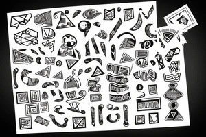 Children's letter blocks tattoo idea
