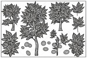 a money tree. It had twenty-dollar bills for leaves. Its flowers were government bonds. Its fruit was diamonds. tattoo idea
