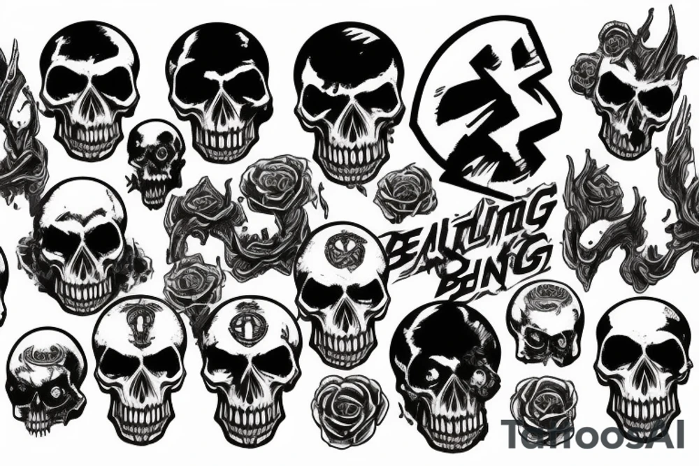 Fallout burning at both ends skulls manly tattoo idea Fallout burning at both ends skulls manly tattoo idea