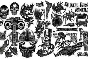 Fallout burning at both ends manly death tattoo idea
