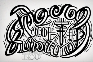 IN GOD WE TRUST in nordic runes as a bicep wrap tattoo idea