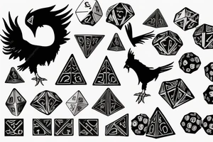 Prince of ravens with dice tattoo idea