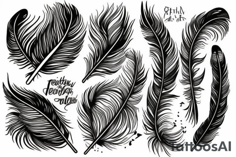 feather in movement tattoo idea