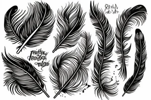feather in movement tattoo idea