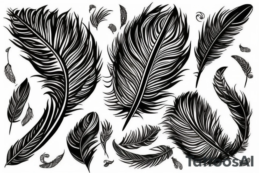 feather in movement tattoo idea