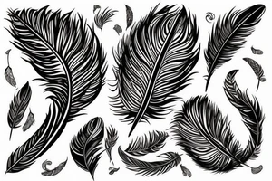 feather in movement tattoo idea