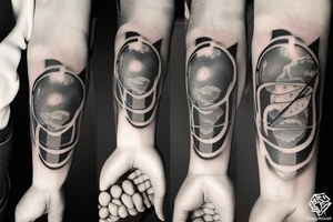 A tattoo in memory of my friend who died.
 Theme: Man sitting on a ledge in space and looking down at the earth with a joint in his hand tattoo idea