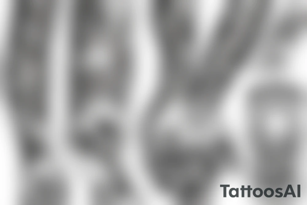 Two hands touching, golden light spilling out tattoo idea
