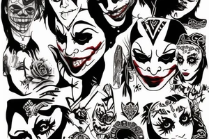 Joker and Harlee quinn Daughter tattoo idea