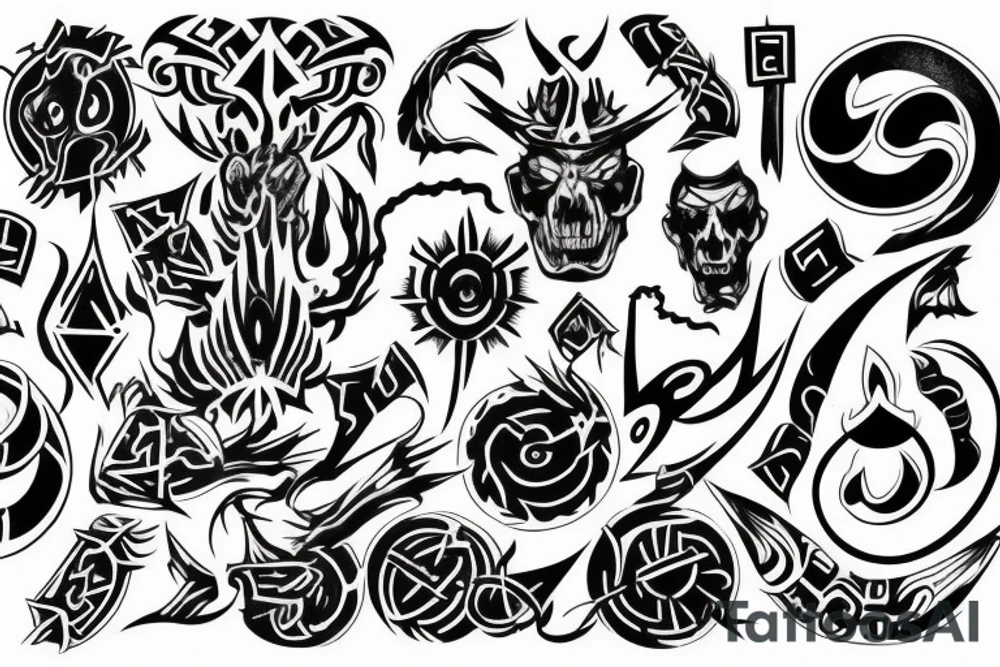 chaos 8 spoke symbol tattoo idea