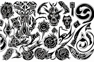 chaos 8 spoke symbol tattoo idea