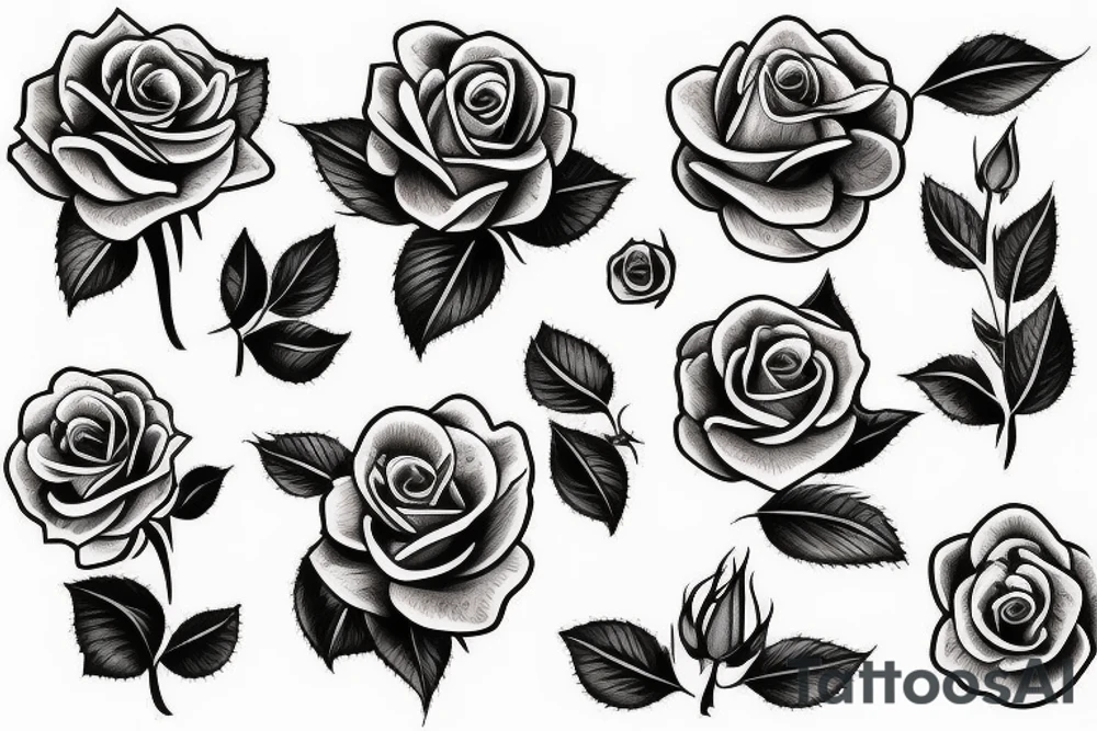 Unique rose badass tattoo idea
