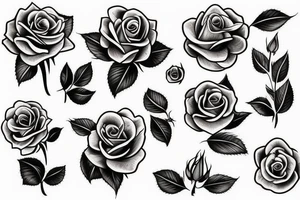 Unique rose badass tattoo idea