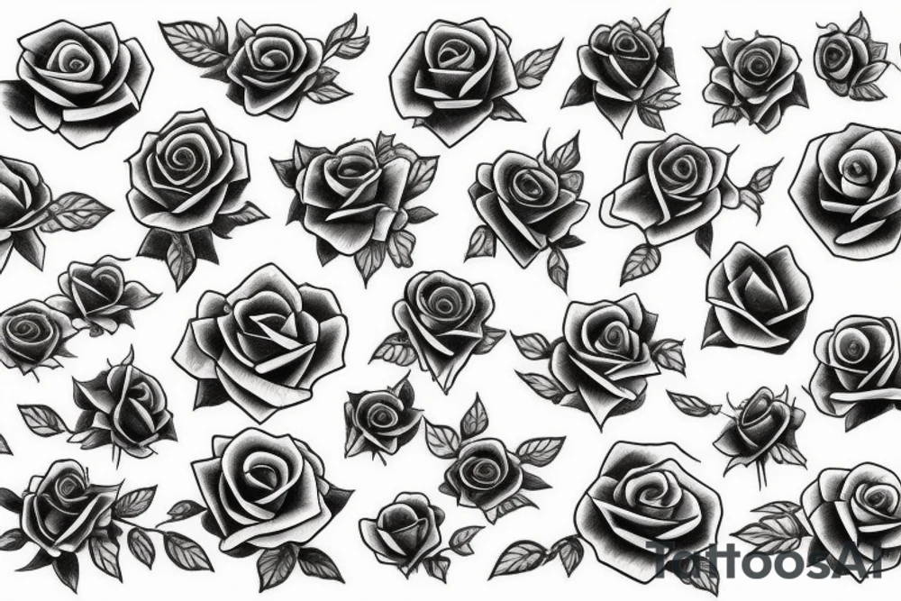 Unique rose badass tattoo idea