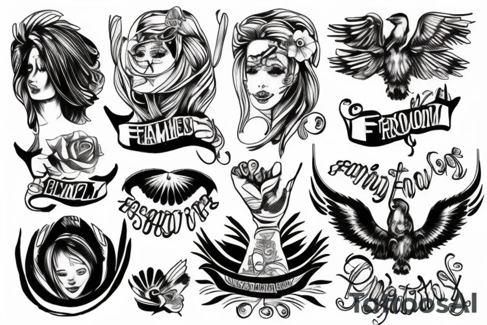 Family Friends Freedom tattoo idea