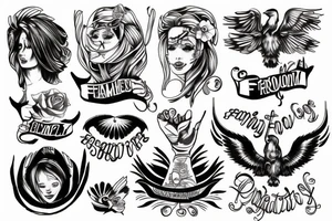 Family Friends Freedom tattoo idea
