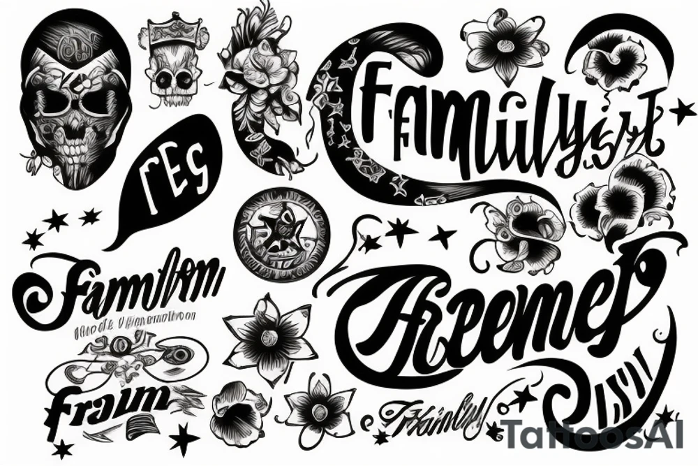Family Friends Freedom tattoo idea