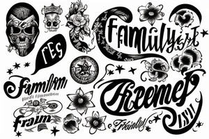 Family Friends Freedom tattoo idea
