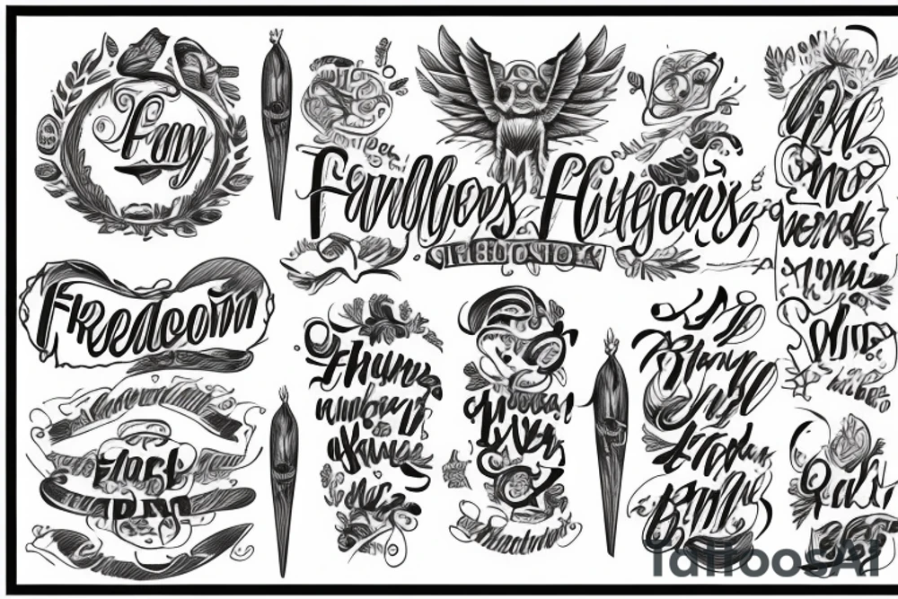 Family Friends Freedom tattoo idea
