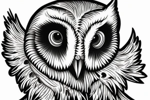 Barn owl tattoo in guardians of Ga'hoole style tattoo idea