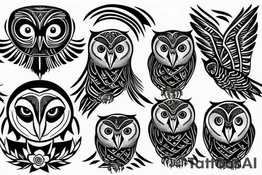 Barn owl tattoo in guardians of Ga'hoole style tattoo idea