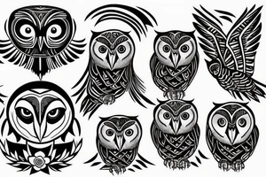 Barn owl tattoo in guardians of Ga'hoole style tattoo idea