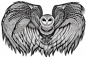Barn owl tattoo in guardians of Ga'hoole style tattoo idea