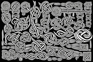 Norse knot with danish ruins tattoo idea