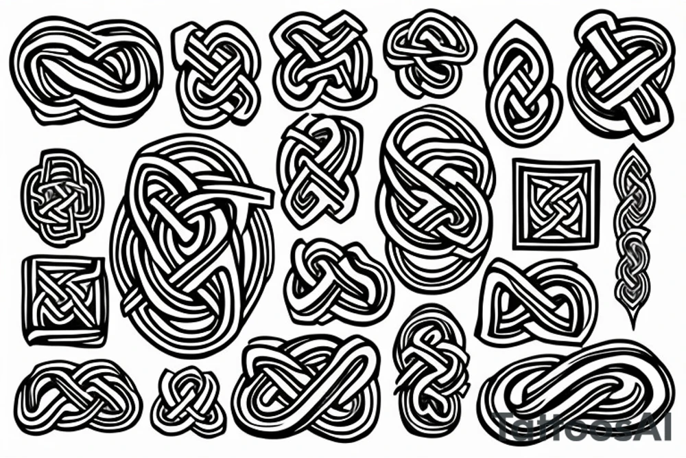 Norse knot with danish ruins tattoo idea