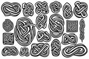 Norse knot with danish ruins tattoo idea