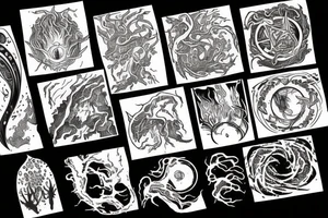 earth and fire elements tattoo idea