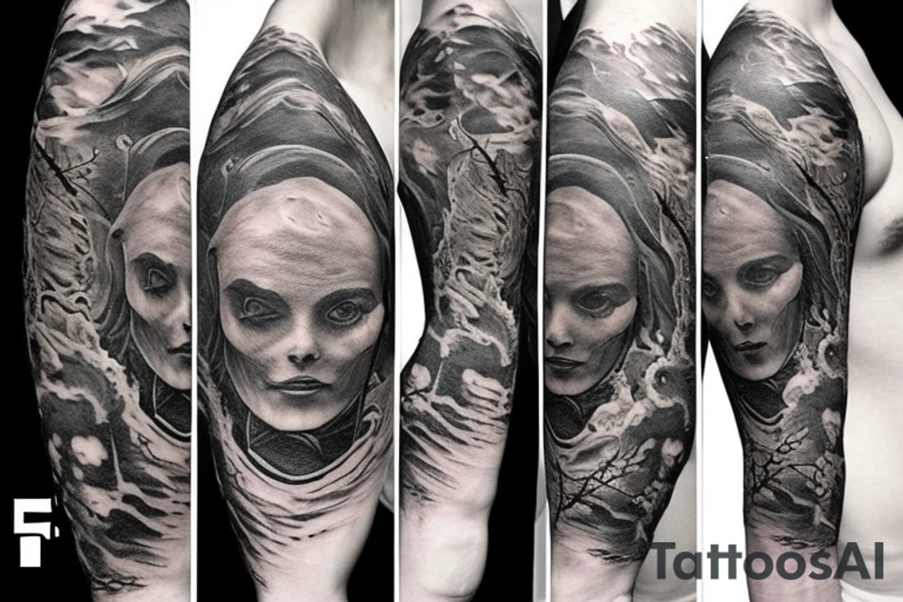 earth and fire elements tattoo idea