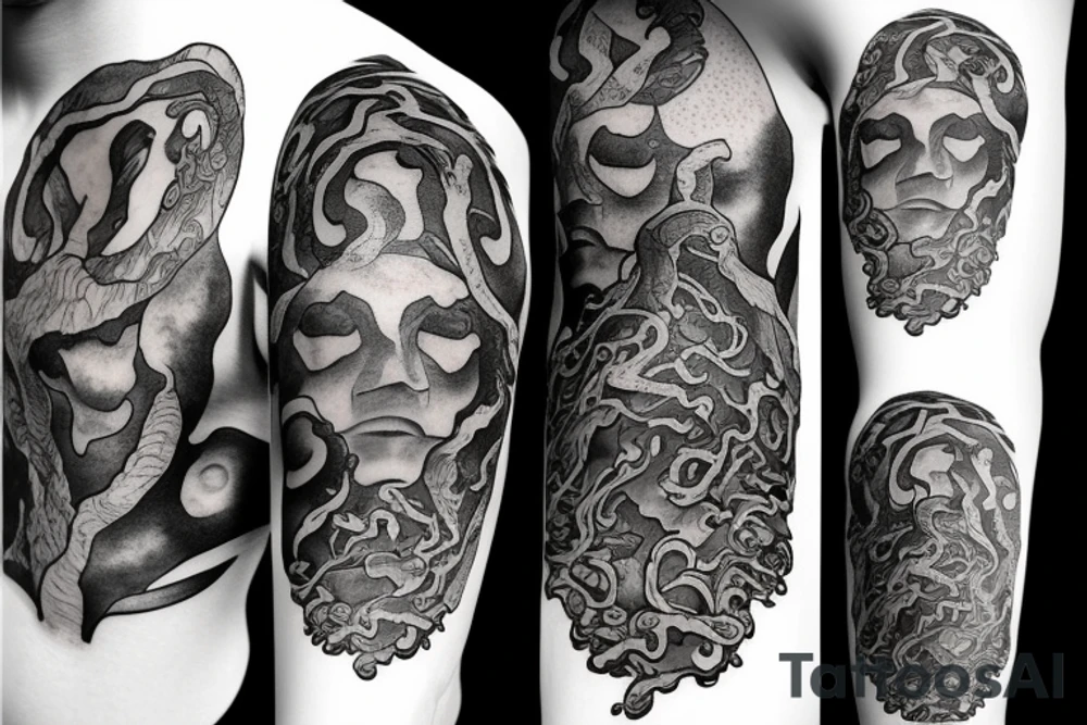 earth and fire elements tattoo idea