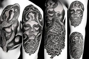 earth and fire elements tattoo idea